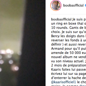 Booba propose à Kaaris de se battre sur un ring, il accepte : combat du siècle en approche !