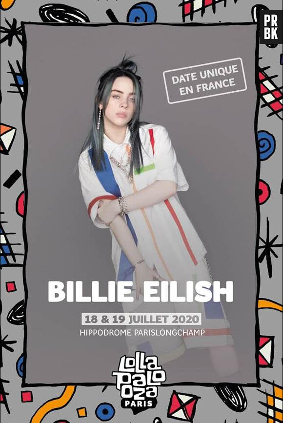 Billie Eilish en concert en France : son unique date sera en juillet 2020 au festival Lollapalooza