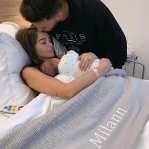 Nabilla Benattia et Thomas Vergara avec leur fils Milann