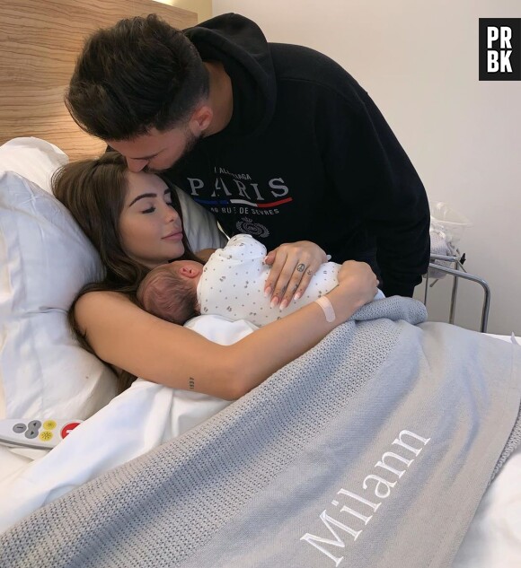 Nabilla Benattia et Thomas Vergara avec leur fils Milann