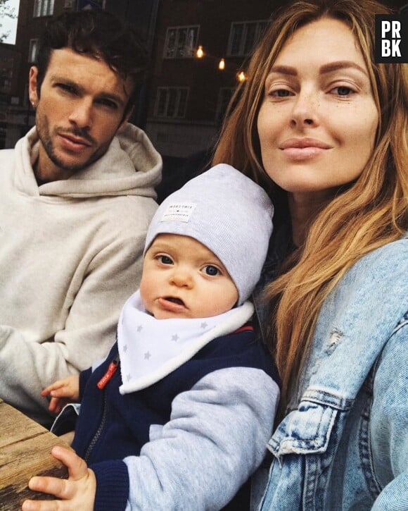 Caroline Receveur avec son fils Marlon et son chéri Hugo Philip