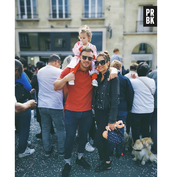 Julia Paredes et Maxime avec leur fille Luna