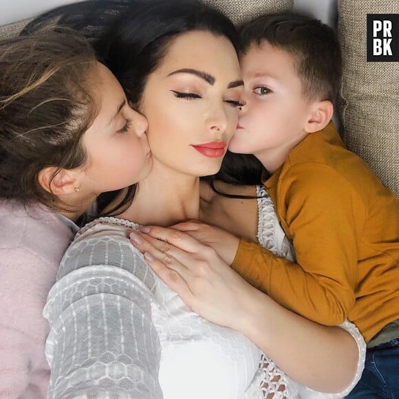 Emilie Nef Naf complice avec ses enfants Maëlla et Menzo