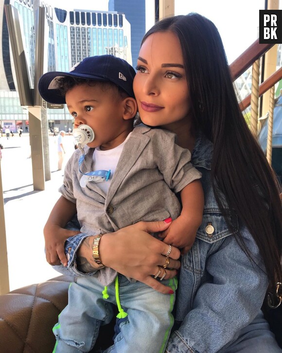 Olivia (La bataille des couples 2) avec son fils Cameron