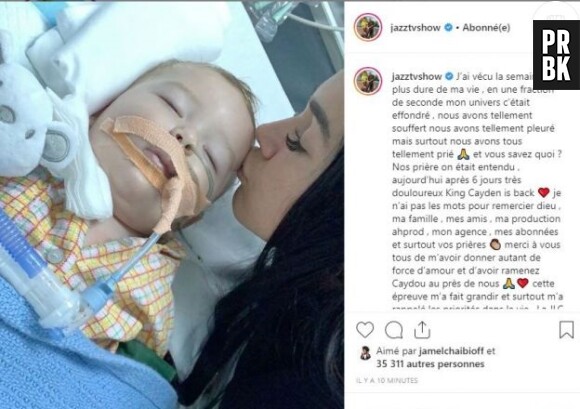 Jazz a vécu "la pire semaine de sa vie" : elle dévoile une photo de son fils Cayden, intubé à l'hôpital