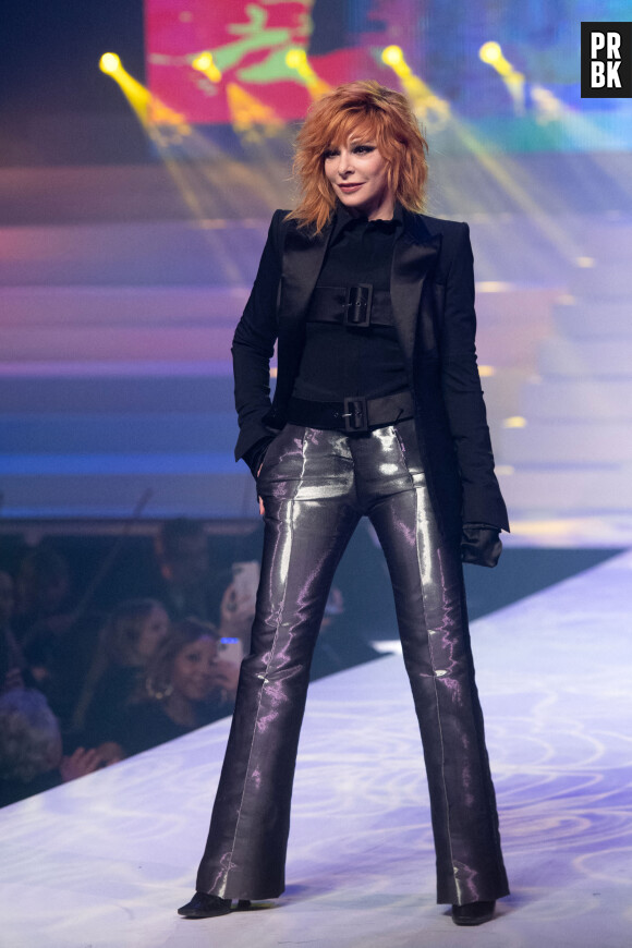 Mylène Farmer lors du dernier défilé Haute-Couture de Jean-Paul Gaultier à la Paris Fashion Week