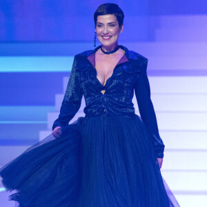Cristina Cordula lors du dernier défilé Haute-Couture de Jean-Paul Gaultier à la Paris Fashion Week