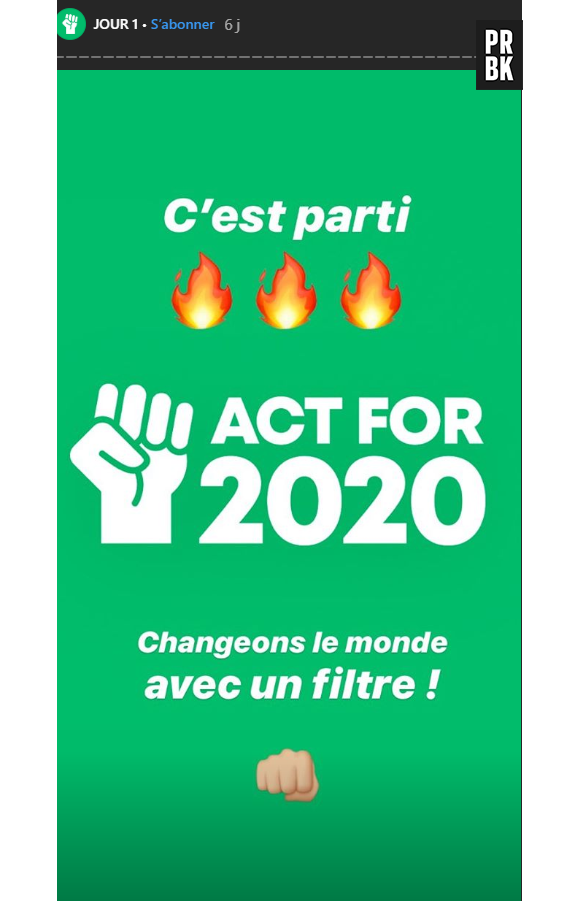 Instagram : #Actfor2020 lance un filtre contre les injustices