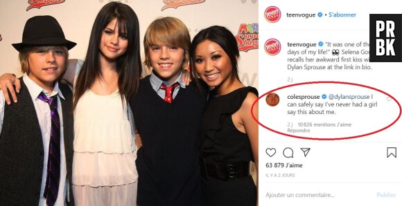 Cole réagit aux révélations de Selena Gomez sur son baiser avec Dylan Sprouse