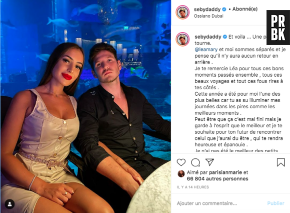 Sebydaddy (10 couples parfaits 4) annonce sa rupture avec Léa Mary