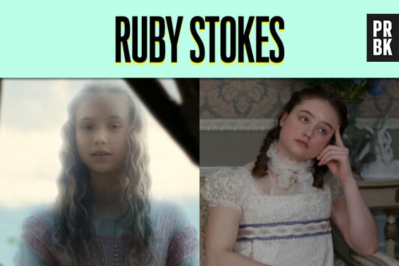 Ruby Stokes dans son premier rôle vs dans La Chronique des Bridgerton