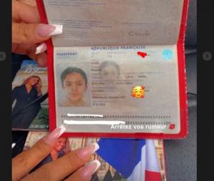 Wejdene répond à la rumeur sur son âge en postant la photo de son vrai passerport sur Instagram Stories