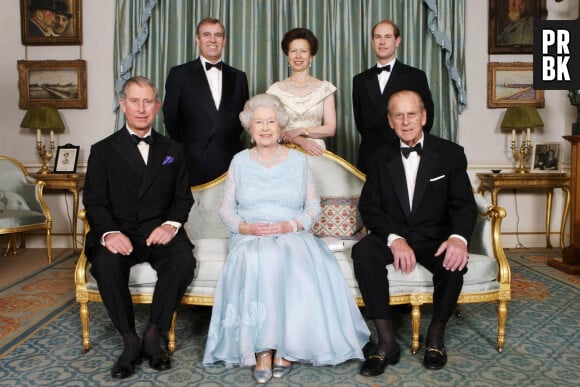 Le Prince Philip, la Reine Elisabeth 2 et leurs enfants