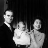 Le Prince Philip, la Reine Elisabeth 2 et leur fils Charles