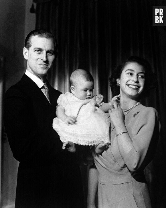 Le Prince Philip, la Reine Elisabeth 2 et leur fils Charles