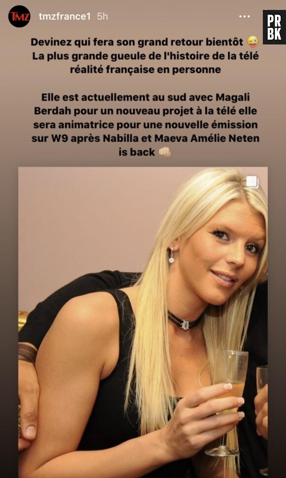 Amélie Neten de retour pour animer une nouvelle émission sur W9 ?