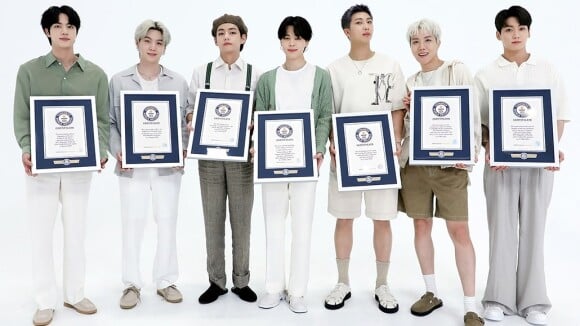 BTS dans le Guinness Book : Jin, Suga, J-Hope, RM, Jimin, V et Jungkook ont battu 23 records
