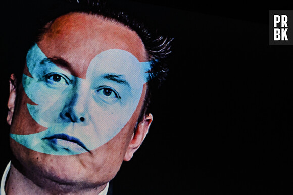 Photo montage - Portrait de Elon Musk sur fond de logo Twitter. Le 22 décembre 2022 © Adrien Fillon / Zuma Press / Bestimage  December 22, 2022, MUSK s face in seen with Twitter logo on it. ELON MUSK, Twitter s current CEO, made a poll in which he asked users whether or not he should step down as CEO of the social network. The majority of them voted yes. (Credit Image: © Adrien Fillon/ZUMA Press Wire) 