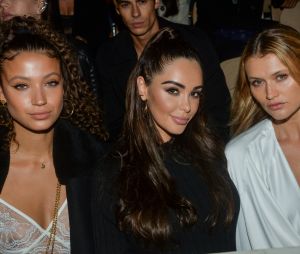 Candice Blackburn, Nabilla Benattia (enceinte) et Chloé Lecareux - Front Row - Etam Live Show 2019 au Stade Roland Garros à Paris le 24 septembre 2019. © Cyril Moreau / Veeren / Bestimage  Etam Live Show 2019 at Roland Garros stadium in Paris on september 24th 2019 