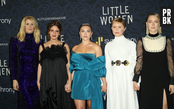 Laura Dern, Emma Watson, Florence Pugh, Eliza Scanlen et Saoirse Ronan - Les célébrités lors de l'avant-première du film 'Les Filles du docteur March' au MoMa à New York, le 7 décembre 2019.  Premiere of 'Little Women' at New York on December 7, 2019. 