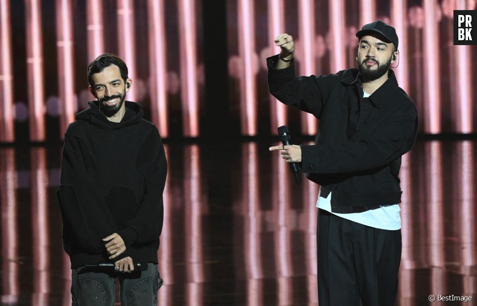 Bigflo et Oli lors de la 38ème cérémonie des Victoires de la musique à la Seine musicale de Boulogne-Billancourt, France, le 10 février 2023. © Coadic Guirec/Bestimage