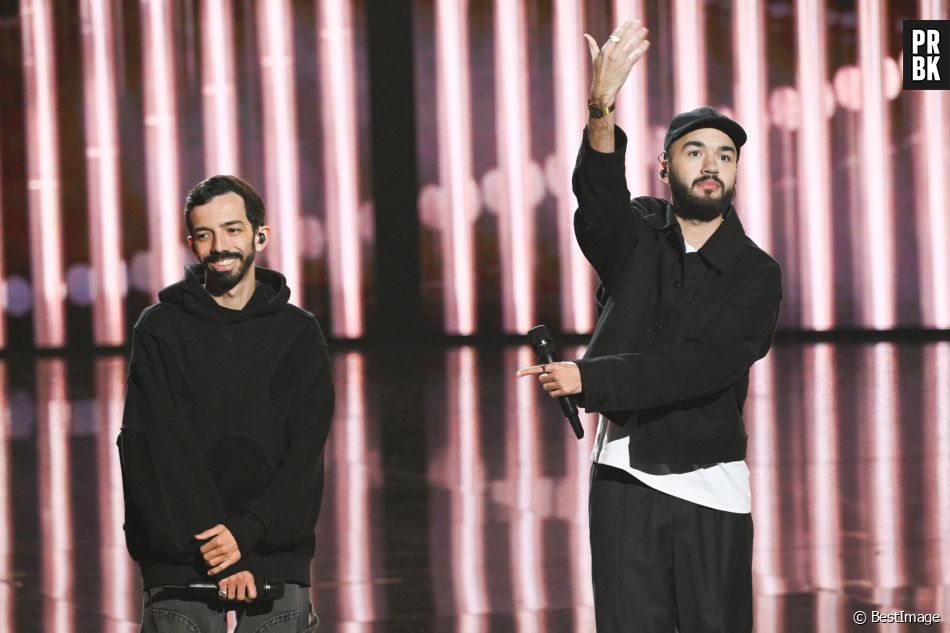 Bigflo et Oli lors de la 38ème cérémonie des Victoires de la musique à la Seine musicale de Boulogne-Billancourt, France, le 10 février 2023. © Coadic Guirec/Bestimage