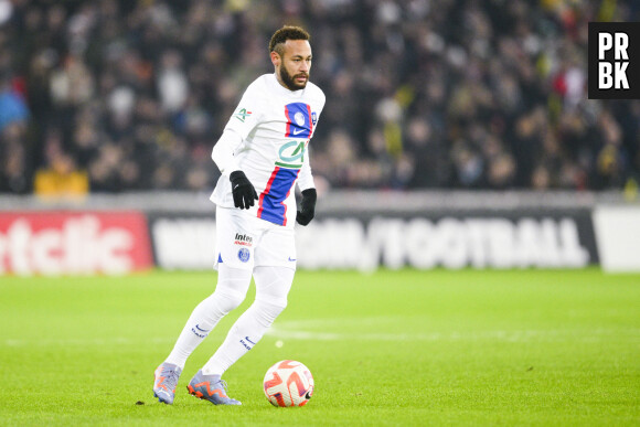 Neymar Jr (PSG) - Match de 16ème de finale de la Coupe de France 2023 "Pays de Cassel - PSG (0-7)" au stade Bollaert-Delelis à Lens, le 23 janvier 2023.