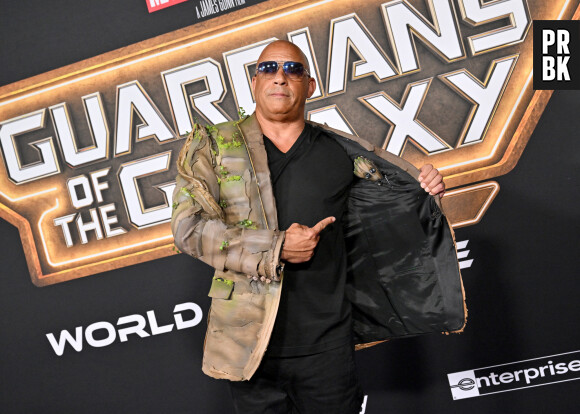 Vin Diesel à la première du film "Les Gardiens de la Galaxie 3" à Los Angeles, le 27 avril 2023.


