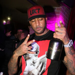 Le rappeur Booba en concert pour la promotion de son D.U.C Whisky au Hobo club à Paris, France, le 22 octobre 2017. © Phiilippe Baldini/Bestimage