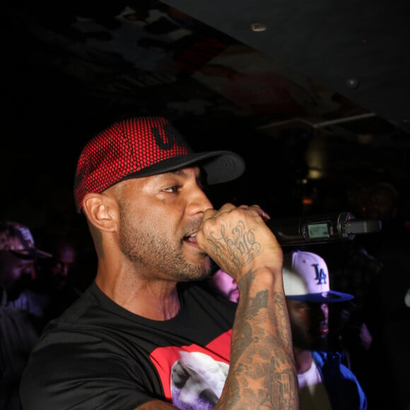 Booba en concert au Hobo club à Paris, France, le 22 octobre 2017. © Phiilippe Baldini/Bestimage