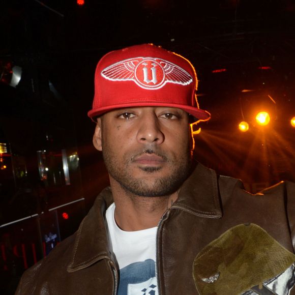Le chanteur Booba en aftershow au Vip Room a Paris le 13 novembre 2013.