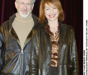 "STEVEN SPIELBERG" "NATHALIE BAYE"PHOTOCALL DE "CATCH ME IF YOU CAN" A PARIS AMERICAIN"