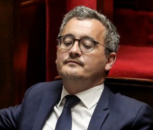 Le ministre de l'intérieur et de l'outre-mer, Gérald Darmanin - Séance de questions au gouvernement à l'assemblée nationale. Paris, le 9 mai 2023. © Stéphane Lemouton/Bestimage 