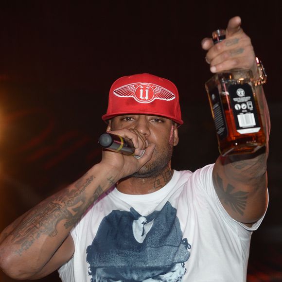 "e peux m'en charger", a-t-il déclaré à ce sujet sur Twitter.
Le chanteur Booba en aftershow au Vip Room a Paris le 13 novembre 2013.