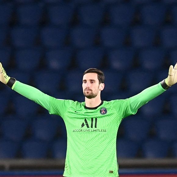 Sergio Rico lors du match de Ligue 1 Uber Eats "PSG - Montpellier (4-0)" au Parc des Princes à Paris, le 22 janvier 2021.