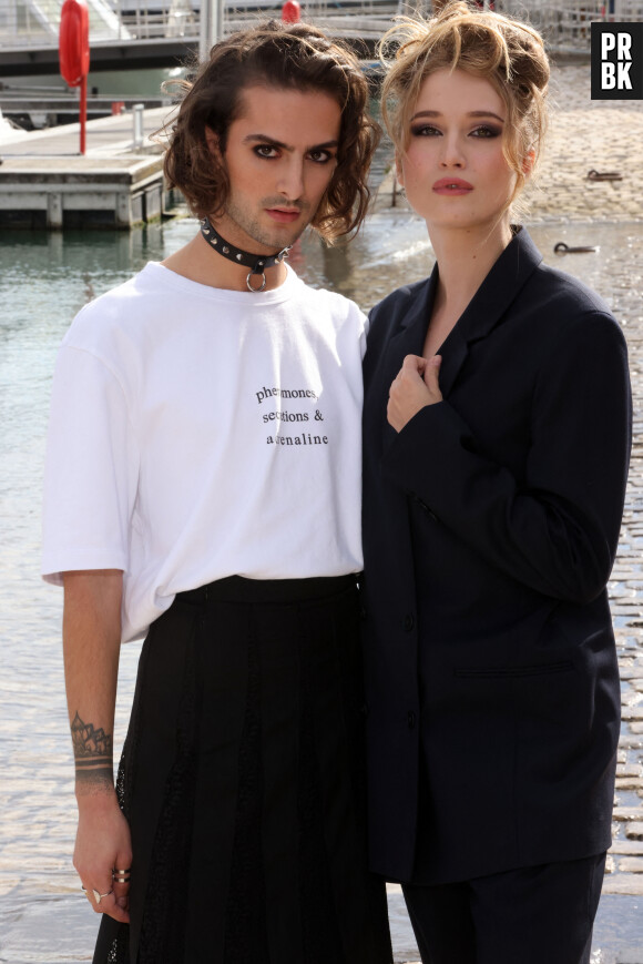 Nicolas Anselmo et Catherine Davydzenka de "Ici tout commence" - Festival de la Fiction de La Rochelle. Le 18 septembre 2021 © Jean-Marc Lhomer / Bestimage  