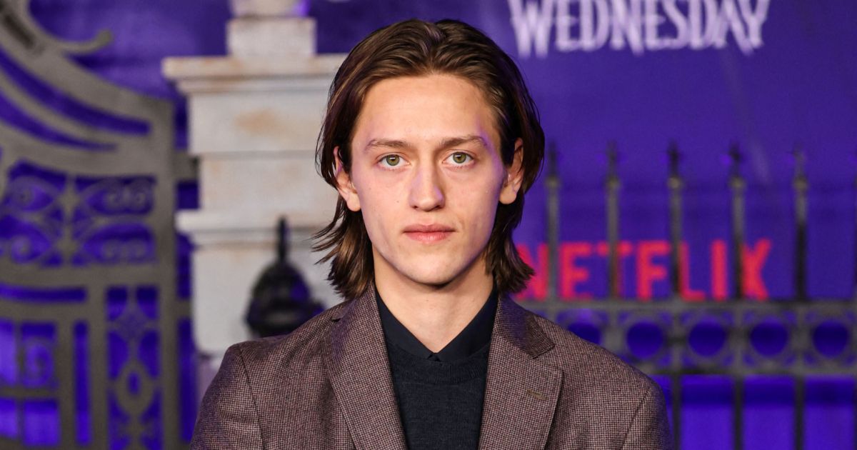 Percy Hynes White arrives at the World Premiere Of Netflix’s ‘Wednesday