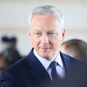 Bruno Le Maire, ministre de l'Économie, des Finances et de la Souveraineté industrielle et numérique - Présentation des propositions du projet de loi sur l'Industrie Verte à Bercy à Paris, le 3 avril 2023. © Jonathan Rebboah / Panoramic / Bestimage