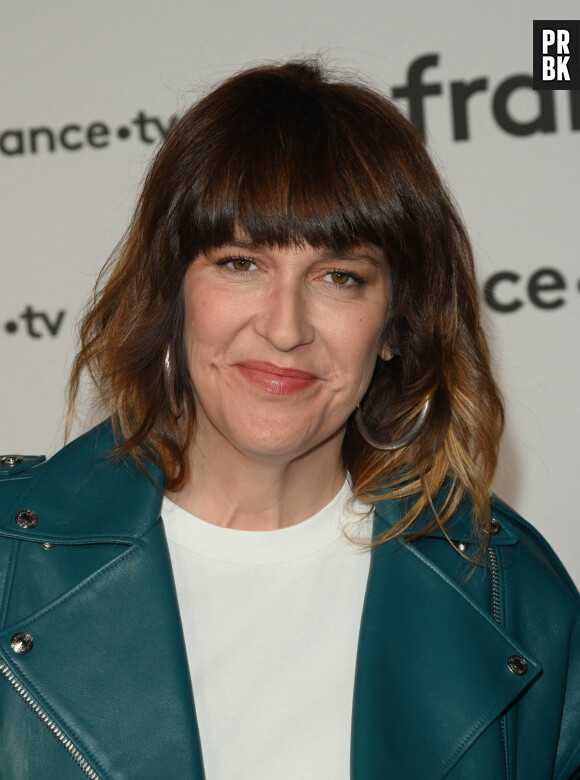 Daphné Bürki au photocall pour la conférence de presse de rentrée de France TV à la Grande Halle de la Villette à Paris, France, le 6 juillet 2022. © Coadic Guirec/Bestimage 