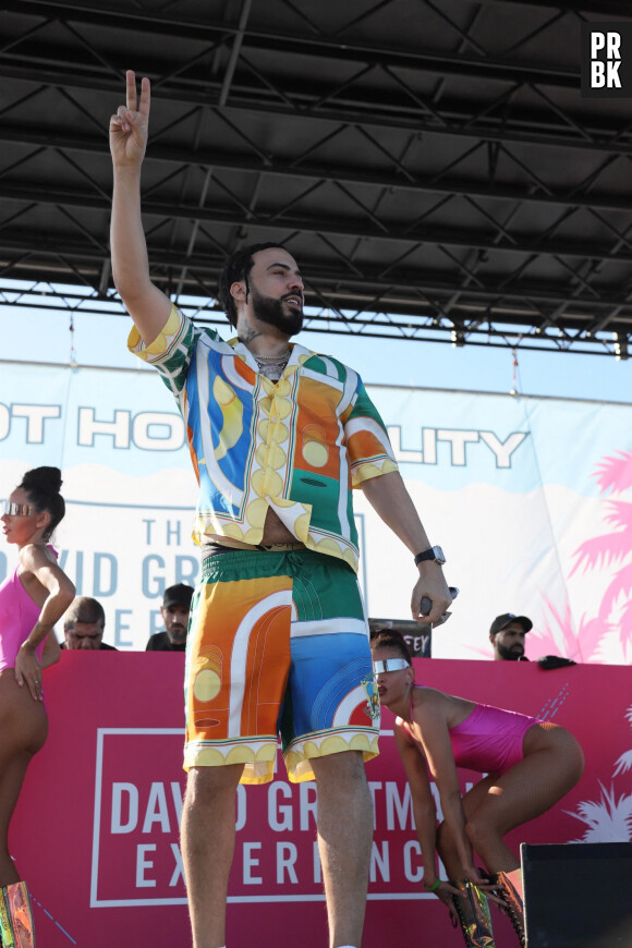 French Montana se produit au South Beach Wine & Food Festival à Miami Beach, Floride, Etats-Unis, le 27 février 2022.