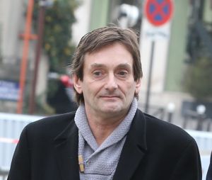 Pierre Palmade lors des obsèques de Véronique Colucci au cimetière communal de Montrouge, le 12 avril 2018.