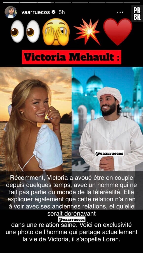 Le blogueur Vaarruecos dévoile le visage du nouveau chéri de Victoria Mehault