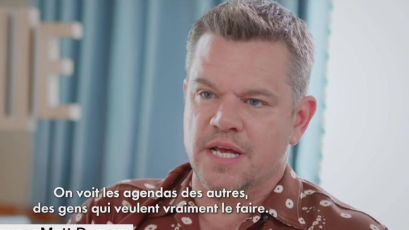 Matt Damon perturbé en pleine interview par... Emmanuel Macron : "C'était ça le jet ?"