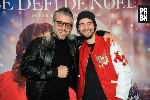 Anthony Dupray et Florian Hessique à la première du film "Le défi de Noël" au cinéma Pathé Alésia à Paris le 15 novembre 2022. © Philippe Baldini / Bestimage