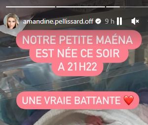 Amandine Pellissard annonce la naissance de son neuvième enfant