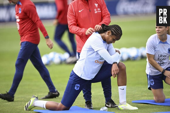 Wendie Renard - Entrainement de l'équipe de France Feminine à Clairefontaine, le 4 juillet 2023.  Training of the France Women's team in Clairefontaine, July 4, 2023.