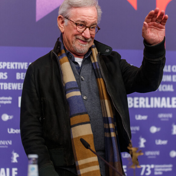 Steven Spielberg à la conférence de presse du film "The Fabelmans" lors de la 73ème édition du festival international du film de Berlin (La Berlinale 2023), le 21 février 2023.