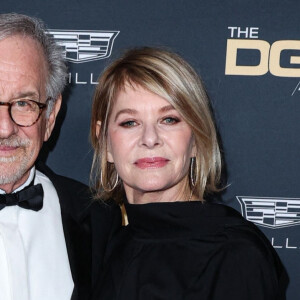 Steven Spielberg, Kate Capshaw au photocall de la soirée des "75ème Directors Guild Of America Awards" à Los Angeles, le 18 février 2023.