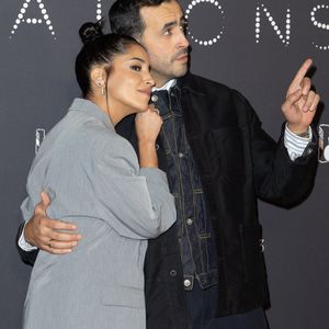 Leïla Bekhti et Jonathan Cohen - Photocall de la soirée des révélations des Cesar 2023 au Trianon à Paris le 16 janvier 2023. © Olivier Borde/Bestimage 