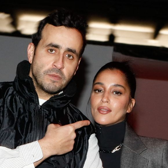 Semi-exclusif - Jonathan Cohen et Leïla Bekhti - Front Row au défilé Marcia prêt-à-porter automne-hiver 2023/2024 lors de la Fashion Week de Paris (PFW), au Garage Amelot, à Paris, France, le 1er mars 2023. © Christophe Clovis/Bestimage 